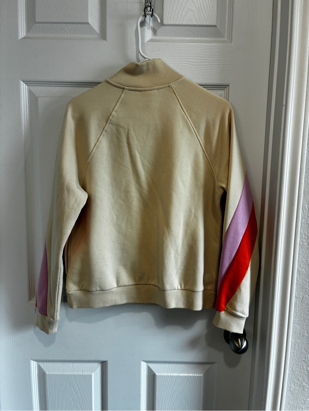 2 piece set Cream Zip-Up Jacket with pants - Picture 4 of 8